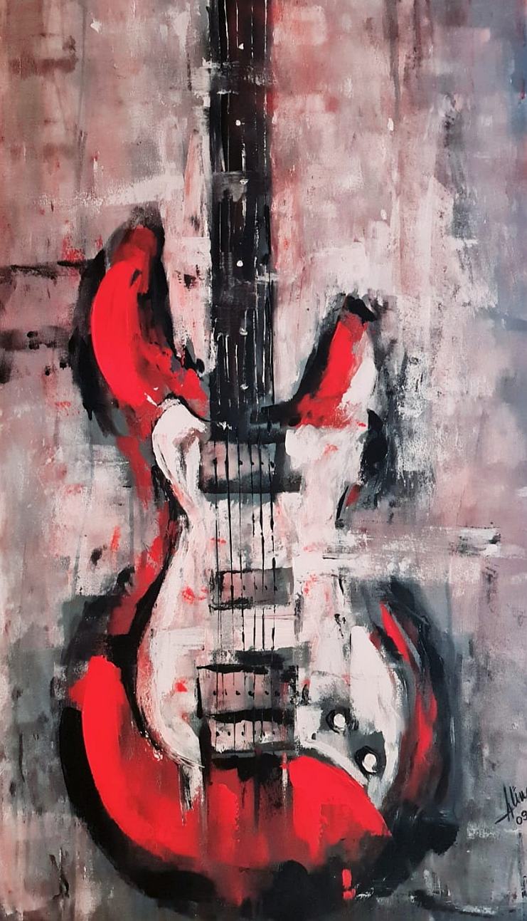 ArteDiAlina.com painting: Music in her blood (remix)